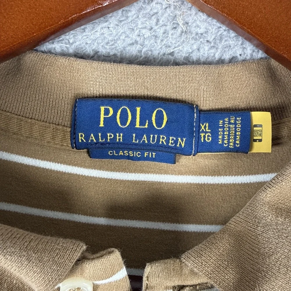 Polo Ralph Lauren Soft Touch Polo Shirt Men's XL Tan‎ Classic Fit Flesh Pony